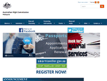 Tablet Screenshot of malaysia.embassy.gov.au