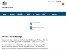 Tablet Screenshot of israel.embassy.gov.au
