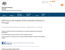 Tablet Screenshot of portugal.embassy.gov.au