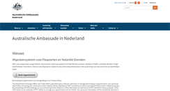 Desktop Screenshot of netherlands.embassy.gov.au
