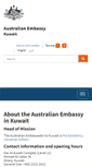 Mobile Screenshot of kuwait.embassy.gov.au