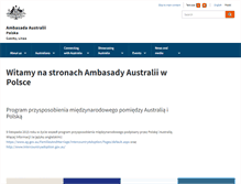 Tablet Screenshot of poland.embassy.gov.au