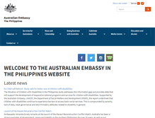 Tablet Screenshot of philippines.embassy.gov.au